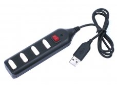 4-Port Hi-Speed USB 2.0 Hub With Switch Button